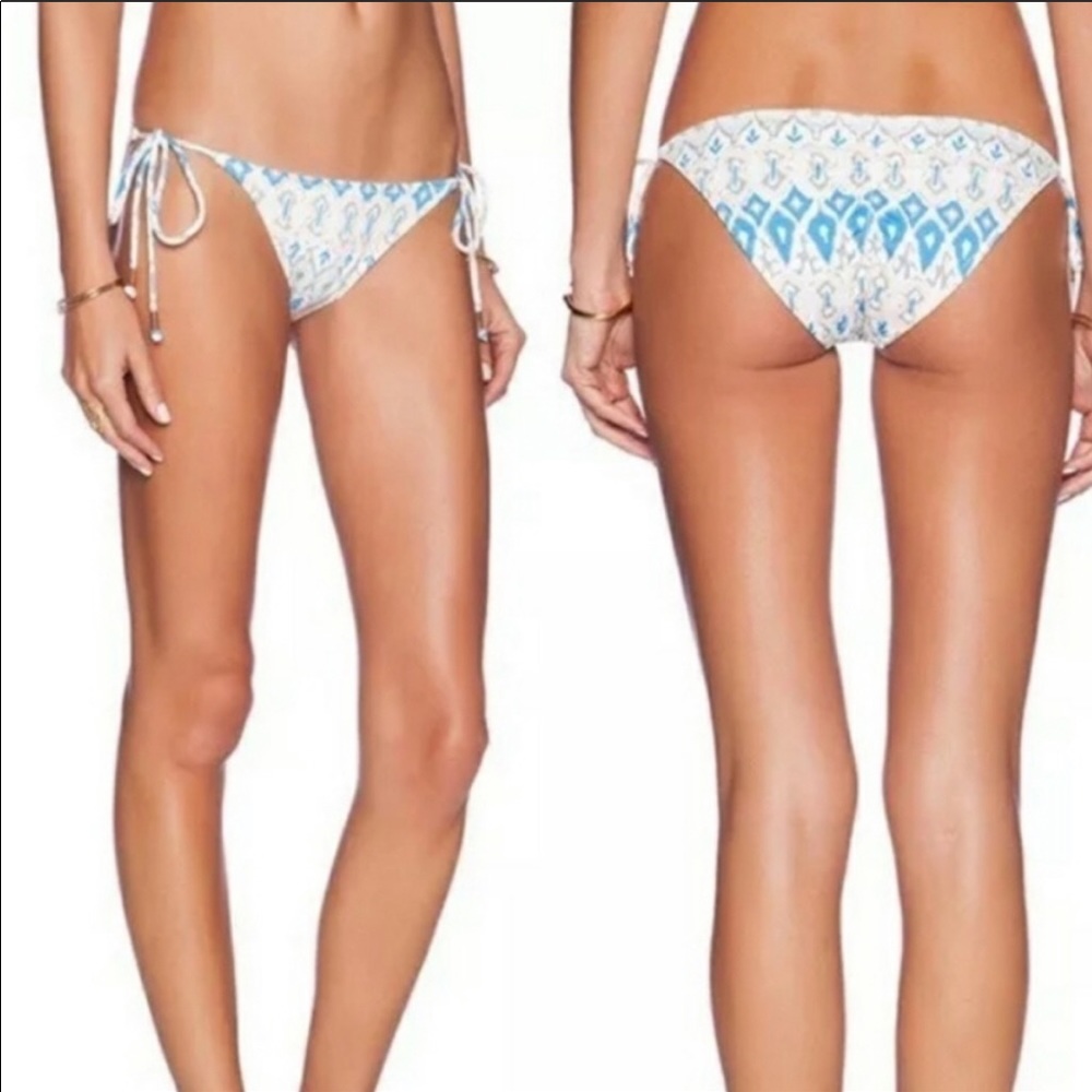 NWT Eberjey Bleached Blues Kate Bikini Bottom Sz L